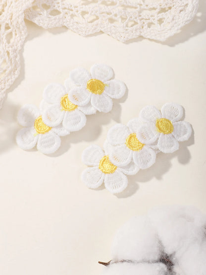 2Pcs Flower Hair Clips