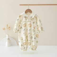 Spring Velvet Printed Baby Suit