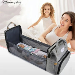 3-in-1 Foldable Diaper Bag Backpack with Changing Station