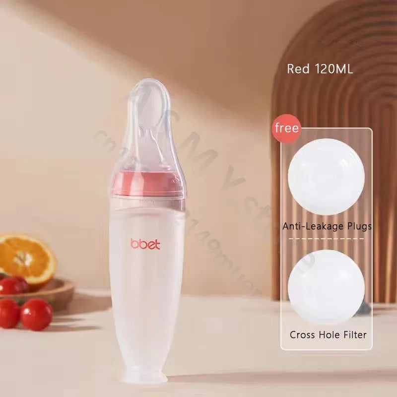 Baby Squeeze Feeding Bottle for Cereal and Puree