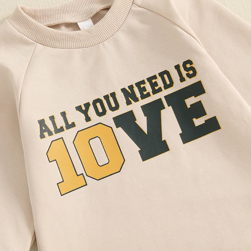 Baby Letter-Print Long-Sleeve Sweatshirt Romper