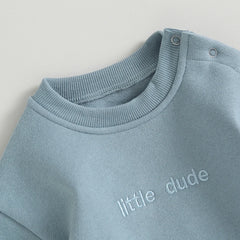 Baby Boys' Letter Embroidery Bodysuit, Fall Sweatshirt