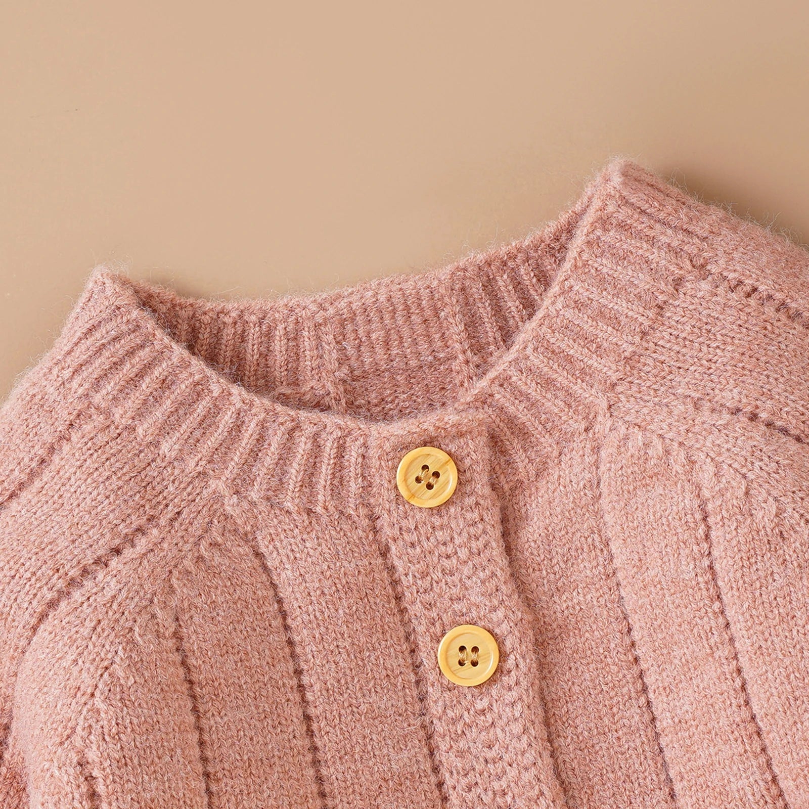 Knitted Baby Winter Romper and Cap Set, 0-18 Months