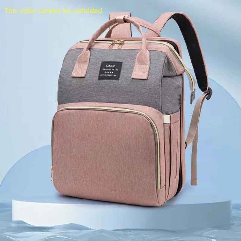 3-in-1 Foldable Diaper Bag Backpack with Changing Station