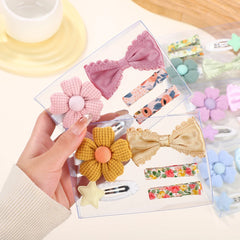 Baby Girls' Bow Hair Clips, 5-Piece Colorful Set