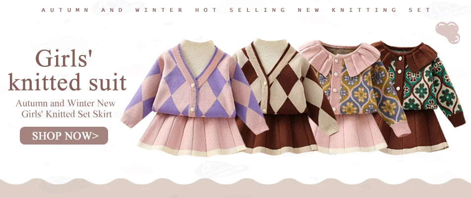 Sweater and Skirt School Set