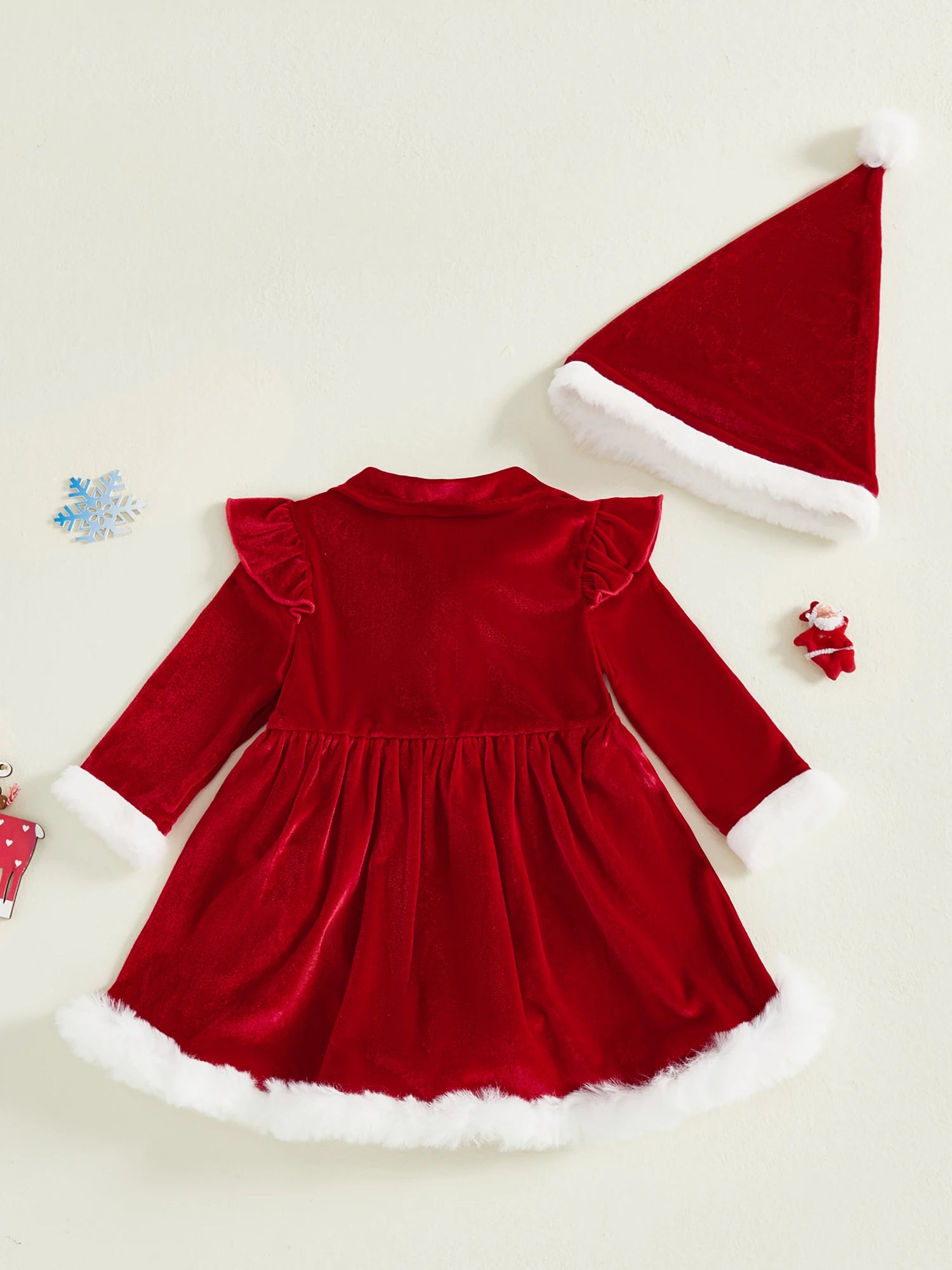 Santa Velvet Romper Outfit
