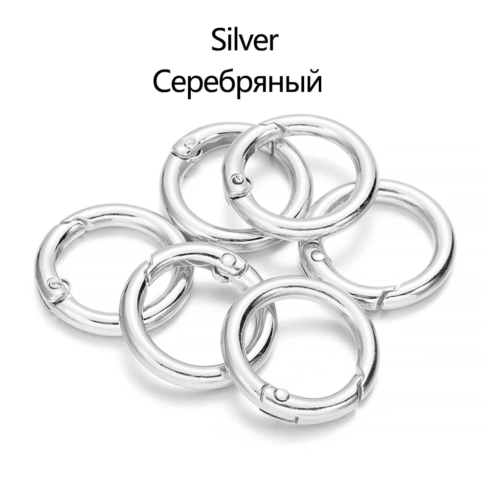 Metal O-Ring Keychain Clasps, 5-Pack Craft Clips