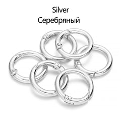 Metal O-Ring Keychain Clasps, 5-Pack Craft Clips