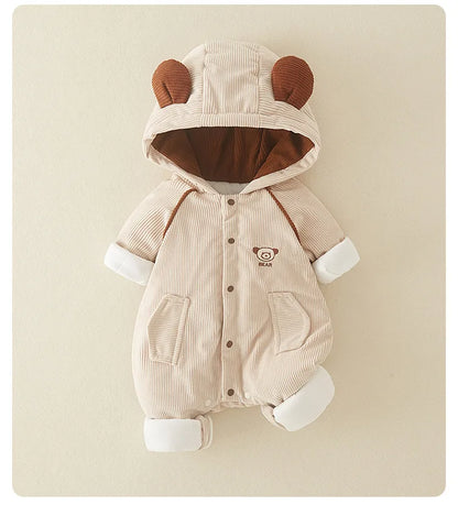 Cozy Winter Baby Romper Set