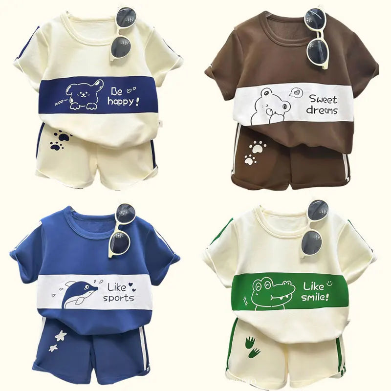 Kids Striped T-Shirt Shorts