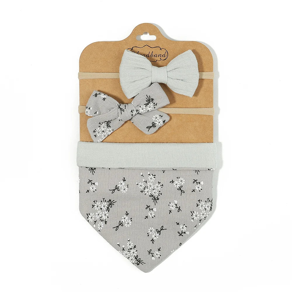 3Pcs BabyBibs with Bow