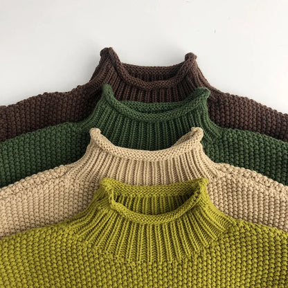Korean Style Kids Sweater Vintage Boys Knitwear - PAMU8