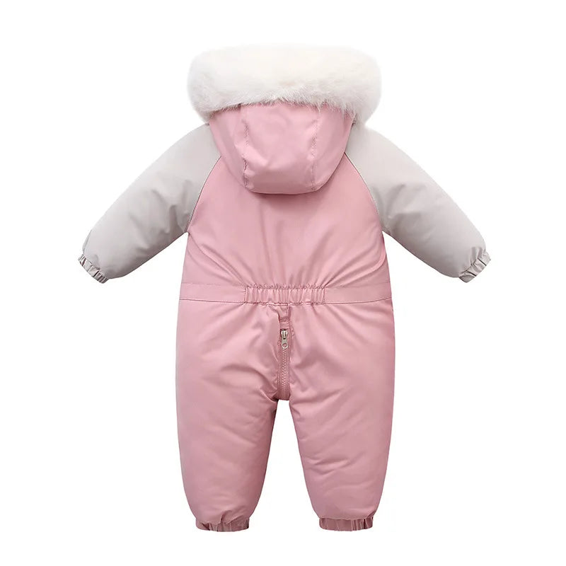 Wool Lined Infant Down Romper