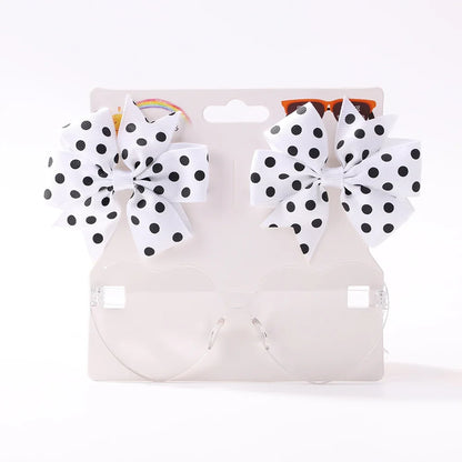 Dot Hairpins & Heart glasses