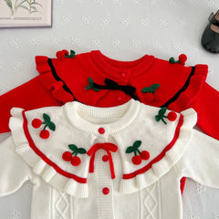 Flutter Sleeve Knitted Sweater Set