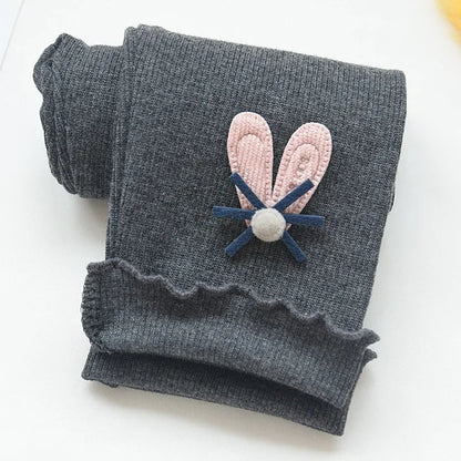 Girls Leggings Cotton Elastic Waist