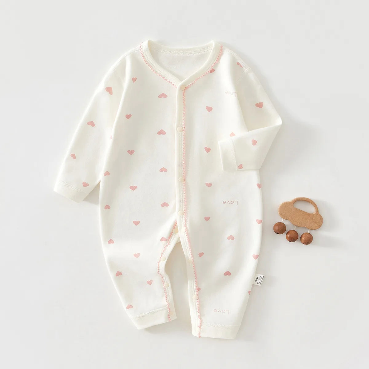 Newborn Cotton Hooded Jumpsuit, Seamless Spring Romper