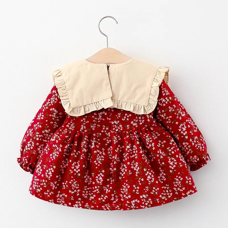 Long Sleeve Printed Princess Dress