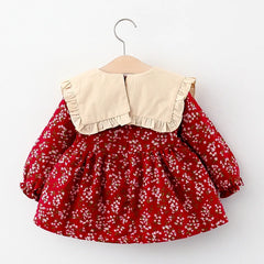 Long Sleeve Printed Princess Dress