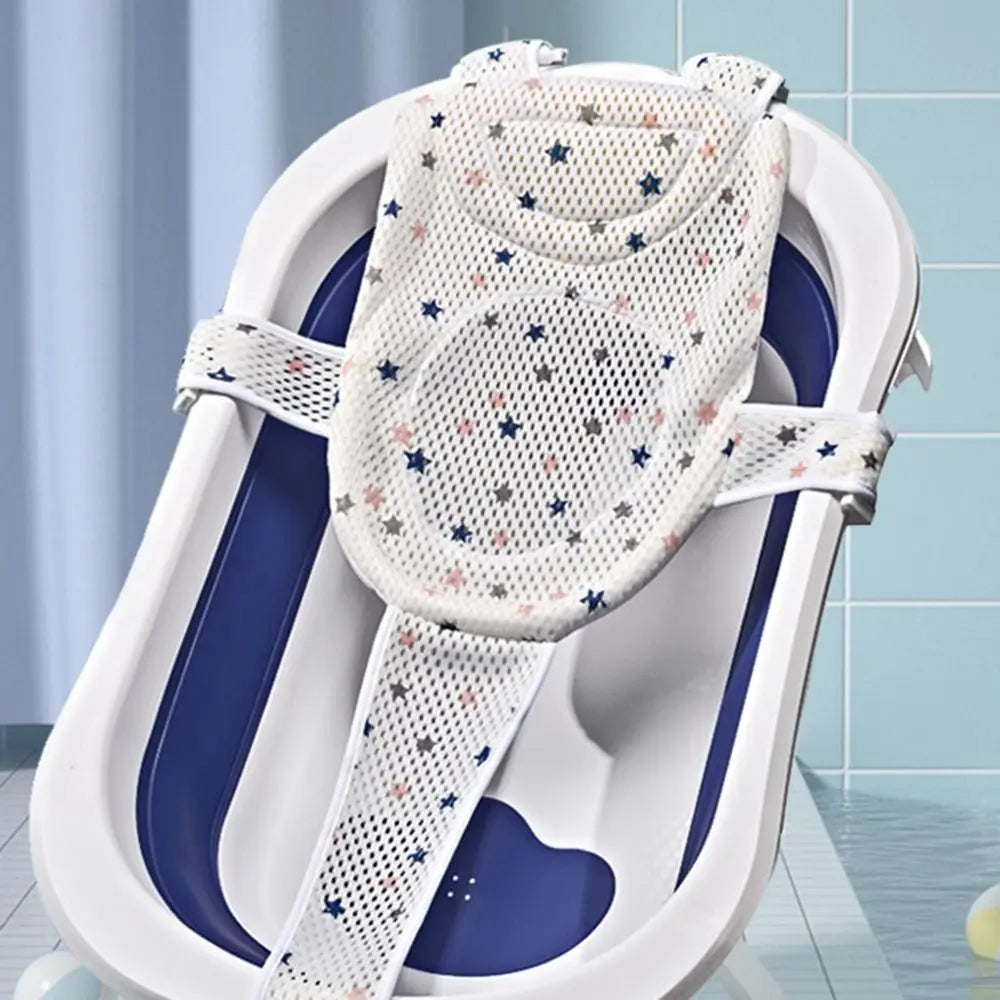 Cross-Shaped Anti-slip Baby Bath Net Mat That Frees Your Both Hands