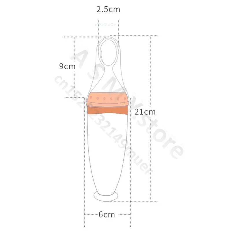 Baby Squeeze Feeding Bottle for Cereal and Puree