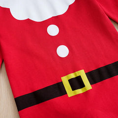 Red Santa Print Bodysuit