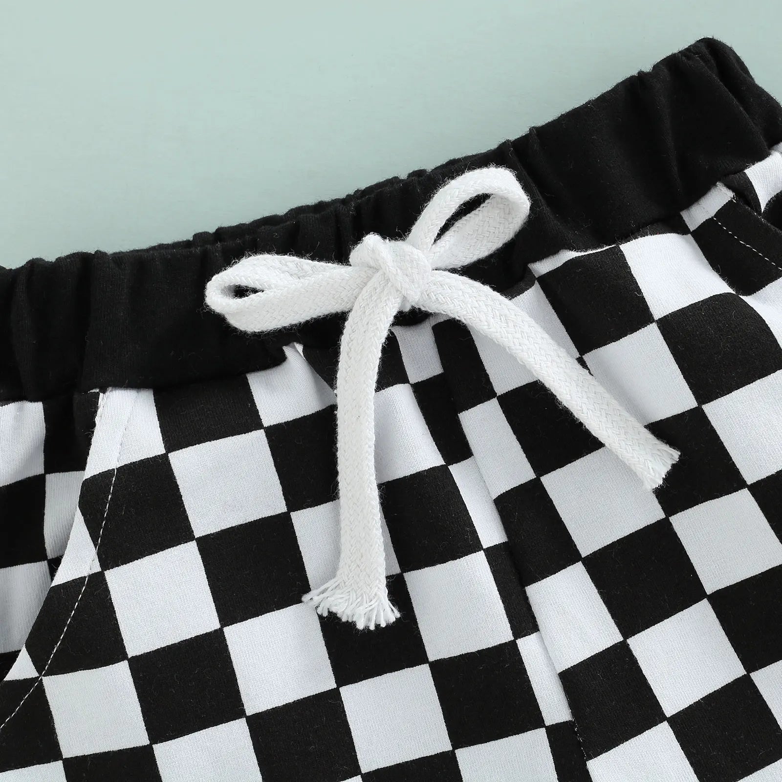 Kids Checkerboard Print Shorts
