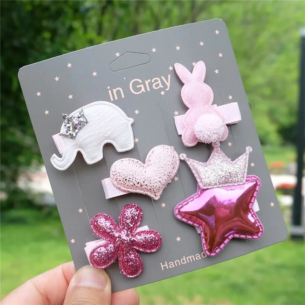 5Pcs/set Cartoon Hairpins