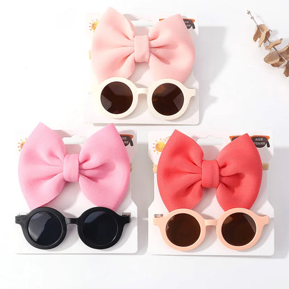 2Pcs/set hair band glasses
