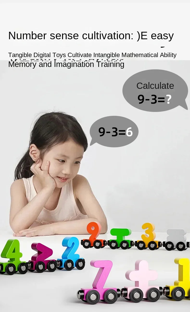 Magnetic Digital Train   Children's Educational Toys - PAMU8