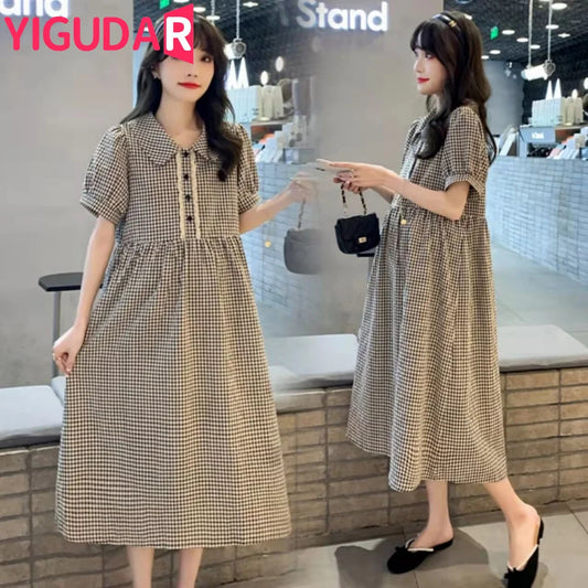 New Maternity Plaid Dresses