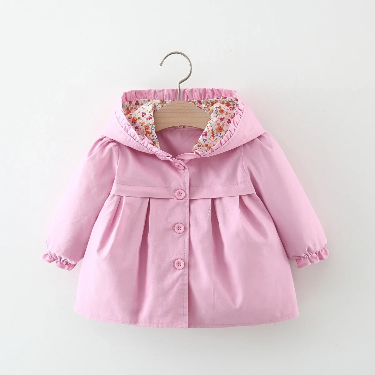 Stylish Solid Baby Girl Coat