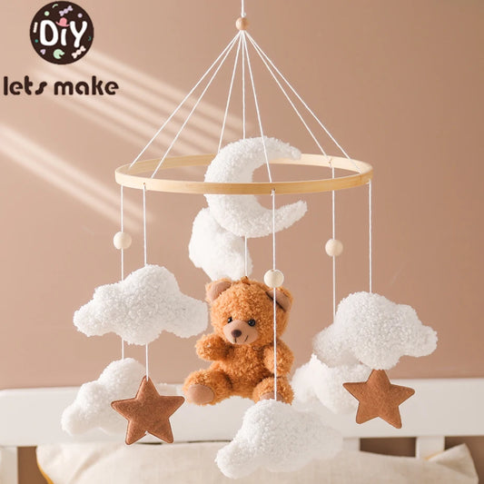 Baby Crib Mobile Wooden Rattle Toy