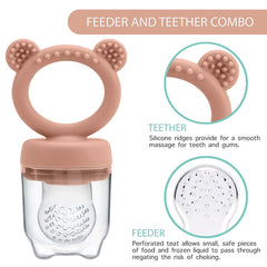 Baby Fruit Feeder Pacifier, Teething Food Nibbler