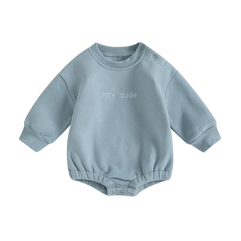 Baby Boys' Letter Embroidery Bodysuit, Fall Sweatshirt