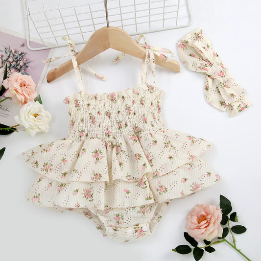 Infant Baby Girl Summer Jumpsuit Set - PAMU8