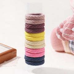 Elastic Hair Ties for Girls, 12-Pack Scrunchie Set