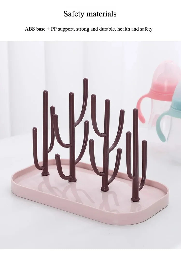 Dust-Free Bottle Shelf Drying Rack