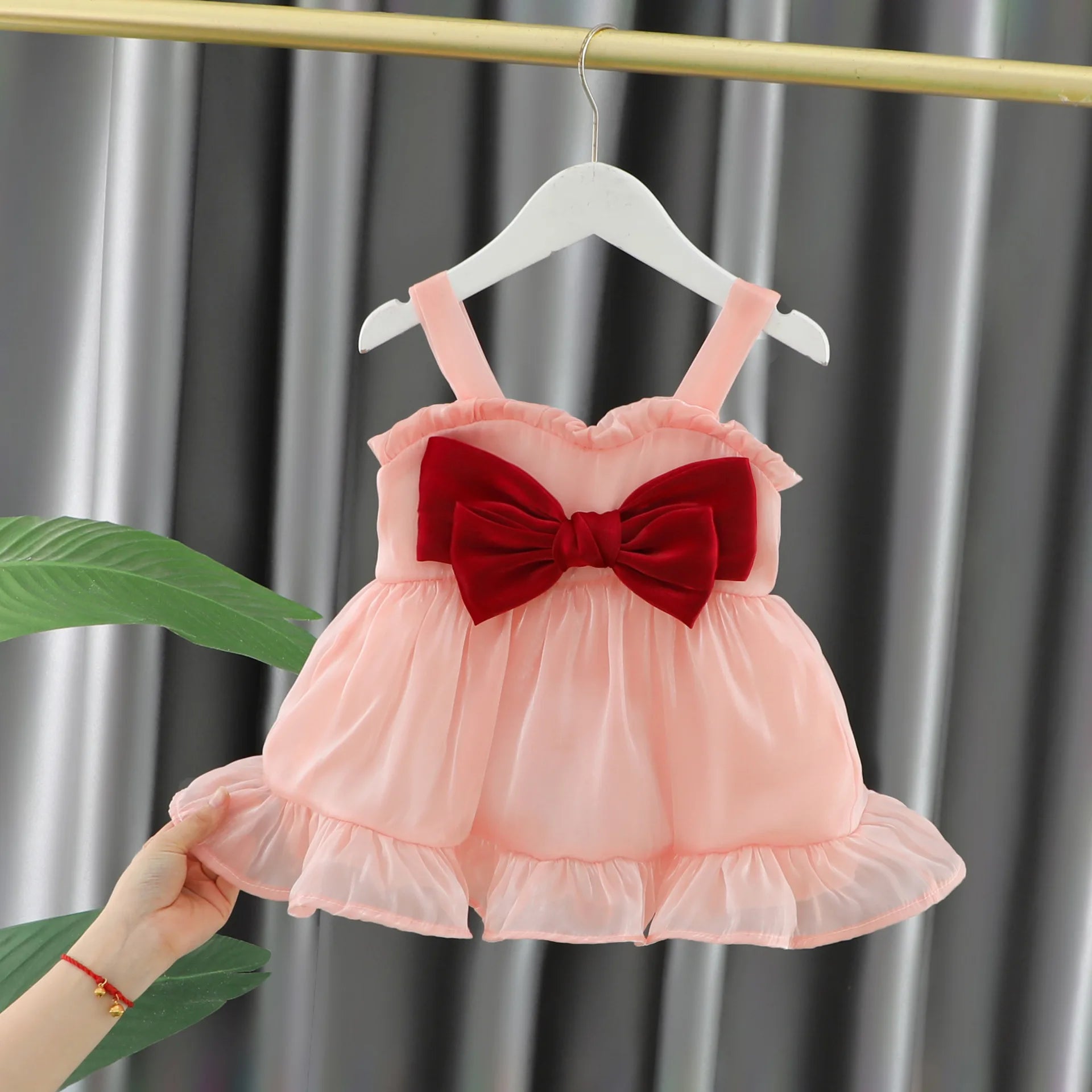 Sweet Bow Silk Princess Dress
