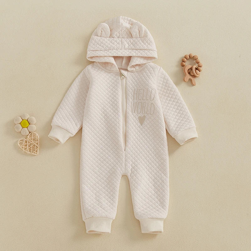 Hooded Embroidery Letter Outfit