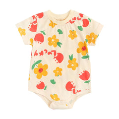 Baby Girls' Cotton Bodysuit, Short-Sleeve Newborn Top