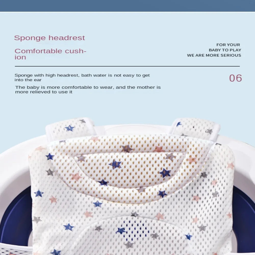 Cross-Shaped Anti-slip Baby Bath Net Mat That Frees Your Both Hands