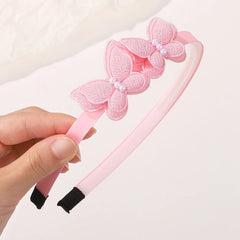 Girls' Butterfly Pearl Headbands, 4-Piece Set