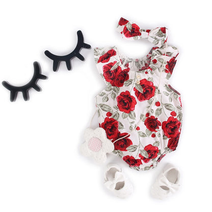 Floral Summer Baby Girls Bodysuit