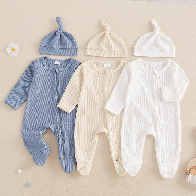 Waffle Knit Baby Jumpsuit