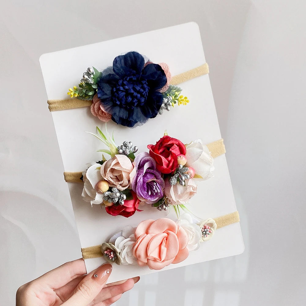 Artificial Flower Baby Headband