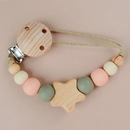 Wood Baby Pacifier Chain - PAMU8