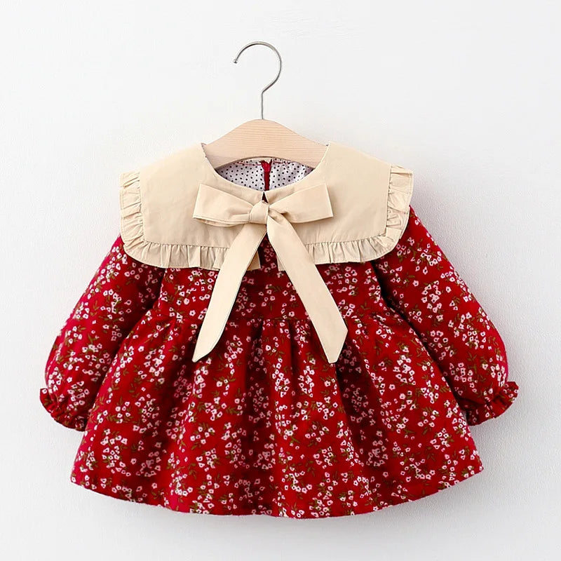 Long Sleeve Printed Princess Dress