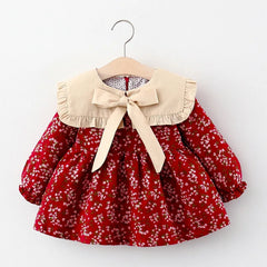 Long Sleeve Printed Princess Dress